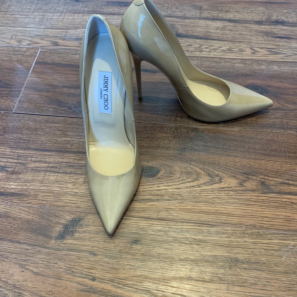 Jimmy Choo Anouk Nude Patent Leather Pump Size 41 - Picture 8 of 8